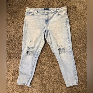 Size 20 The Gap Light Blue Distressed Women's Jeans